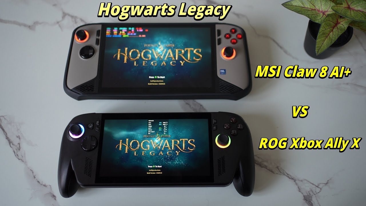 MSI Claw 8 AI+ vs ROG Xbox Ally X in Hogwarts Legacy - Full Performance Test!