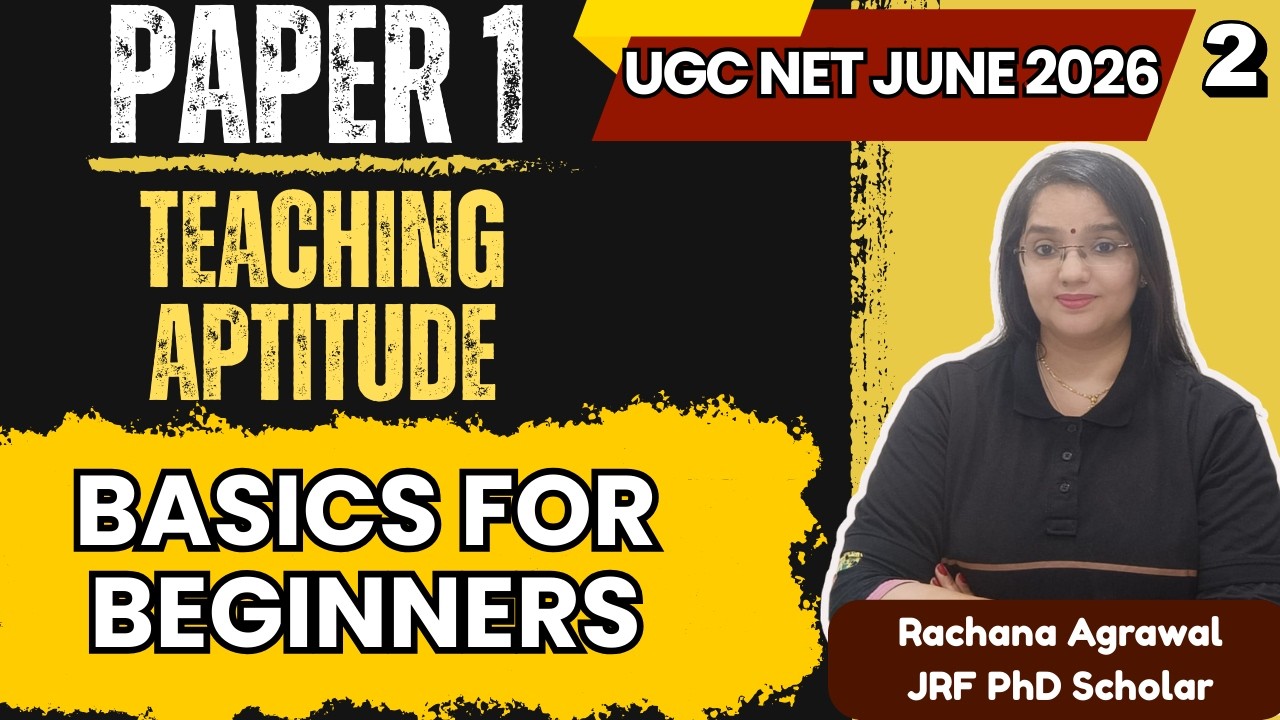 UGC NET June 2026 Paper-1 | Teaching Aptitude Basics for Beginners Dec 2025 PYQs | Rachana Ma’am