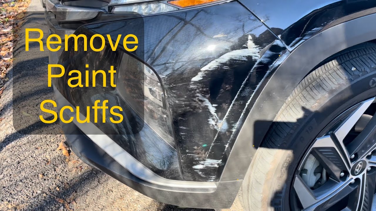 How to easily remove paint scuff marks with $1 magic eraser #car #scratch #clean