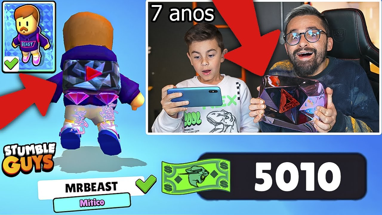 Essa Criança de 7 Anos me pediu GEMAS pra Stumble Guys