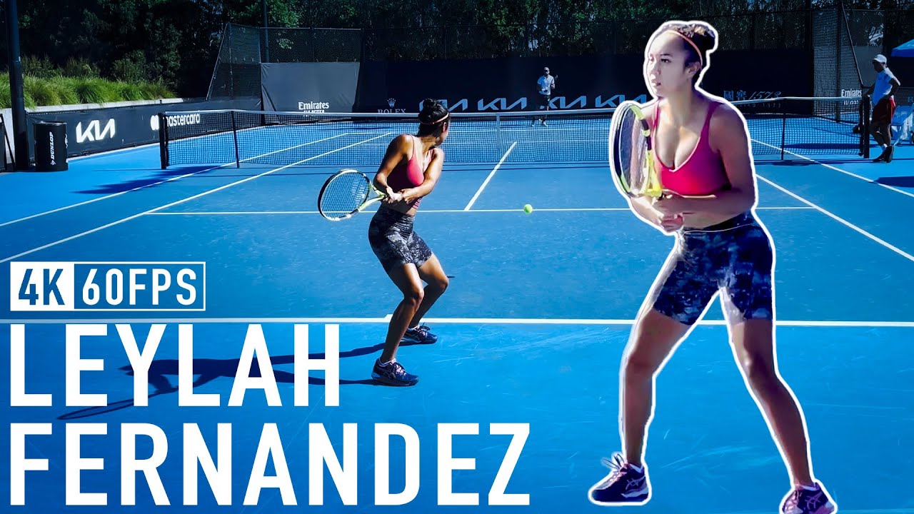 Leylah Fernandez | Court Level Forehand, Backhand [Part1]