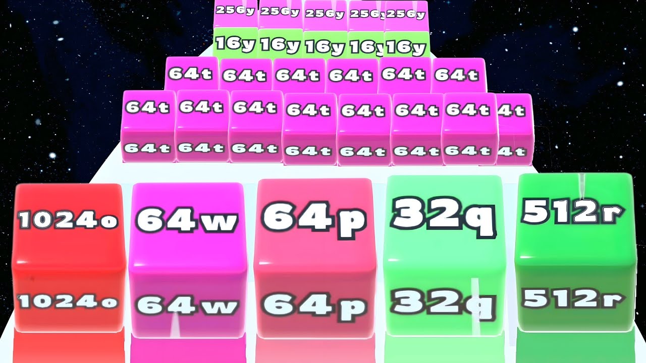 Jelly Run 2048 - (Infinity Mode), NOOB vs PRO vs HACKER