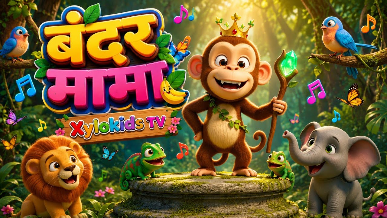 बंदर मामा 🐒 | Hindi Kids Song | Nursery Rhymes