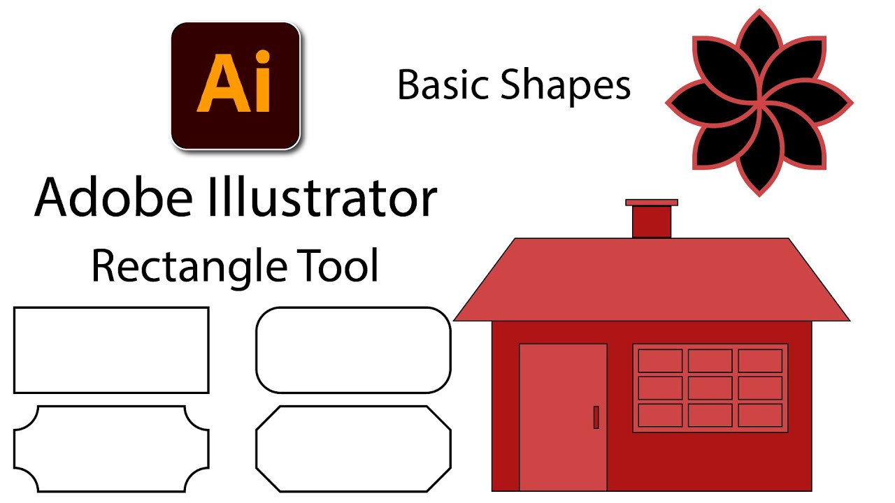 Use of Rectangle Tool for Begginers | Basic Shapes | Adobe Illustrator