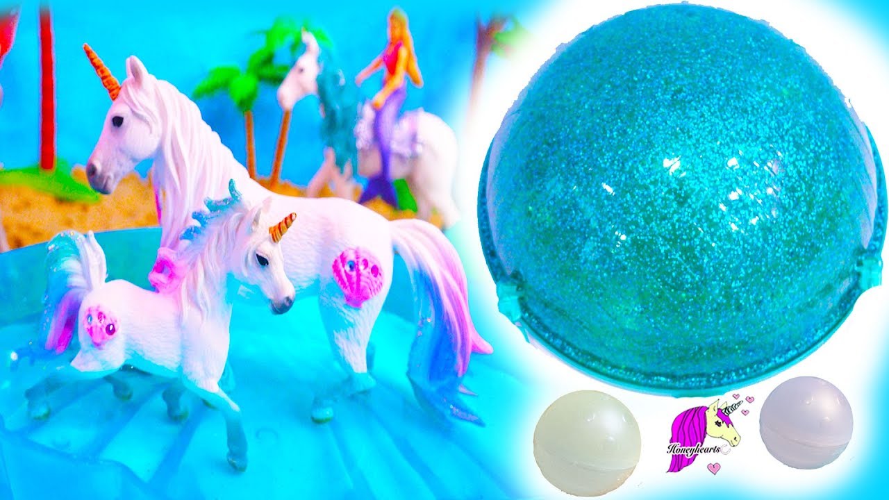 Sea Unicorn Family ! Schleich Horse Pearl Surprise Horse Set