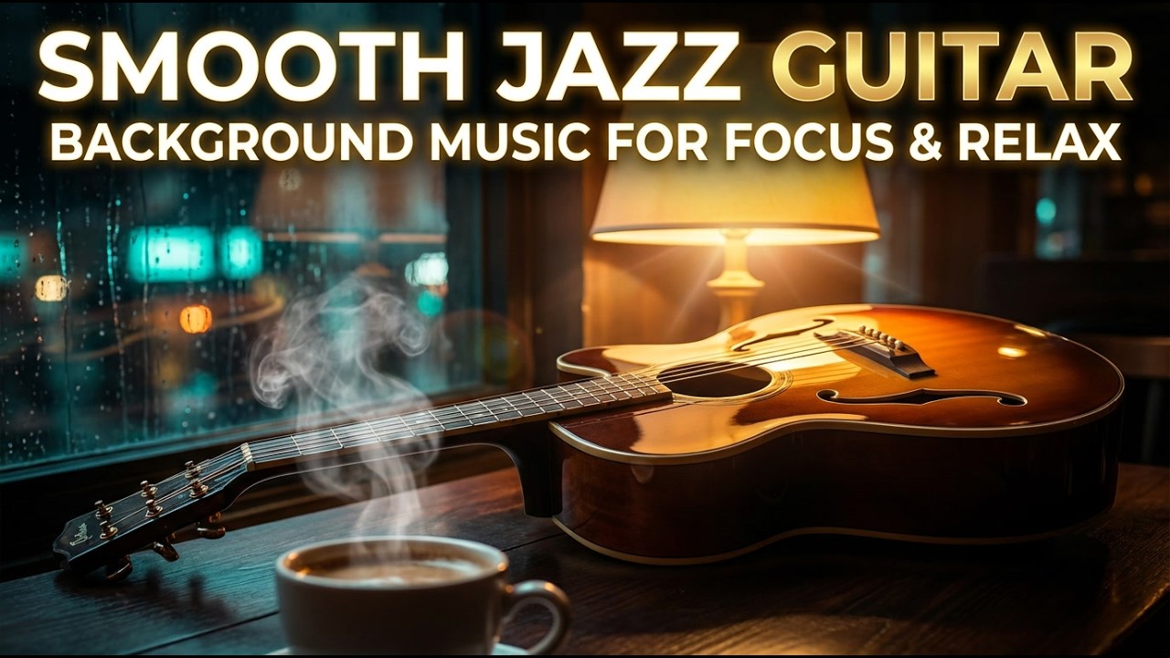 Smooth Jazz Guitar • Midnight City Ambience | Relaxing Music for Work & Sleep