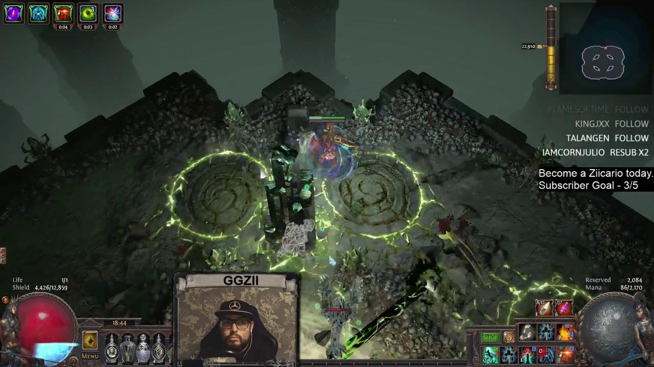 Path of Exile 3.5 - HoWA vs 500+ Lich Kurgal, the Blackblooded.