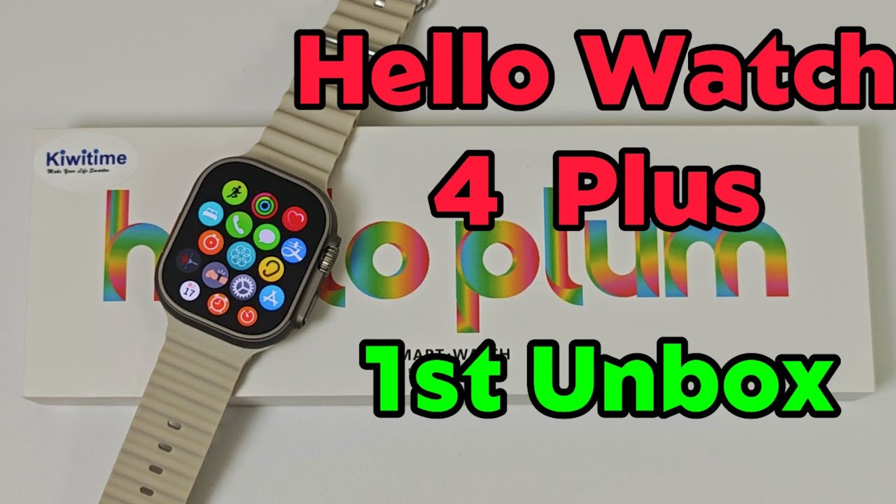 KIWITIME Hello Watch 4 Plus 4G Android Smartwatch Unbox-2.04' Amoled Screen Sim Card App Download