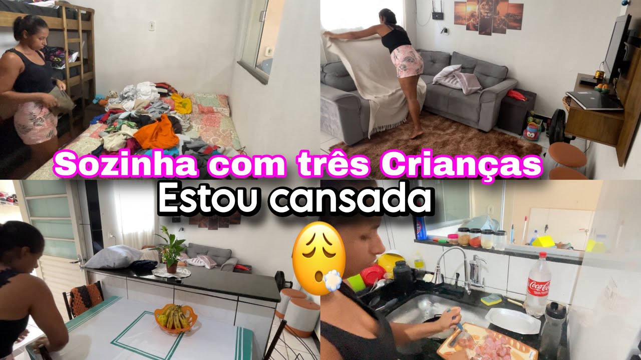 Sozinha com Três Crianças… Estou Cansada 😔 | Vida Real de Mãe Solo 