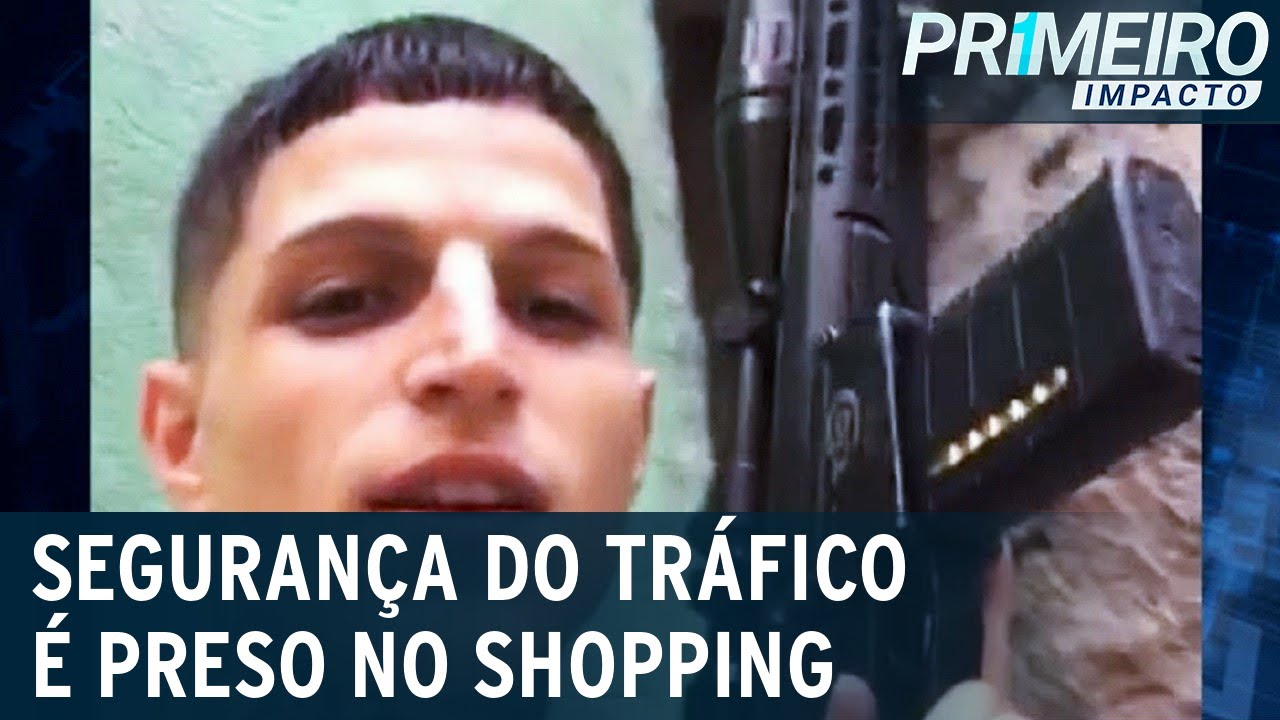 RJ: segurança de traficante é preso passeando no shopping | Primeiro Impacto (08/02/23)