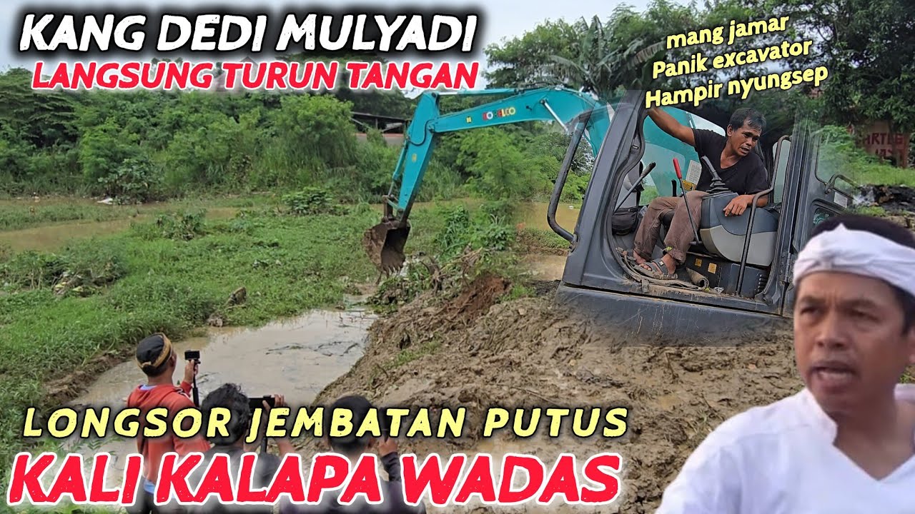 ASTAGFIRULLAH❗️MUSIBAH KEMBALI DATANG JEMBATAN TERPUTUS KARENA LONGSOR KALI KALAPA WADAS KARAWANG