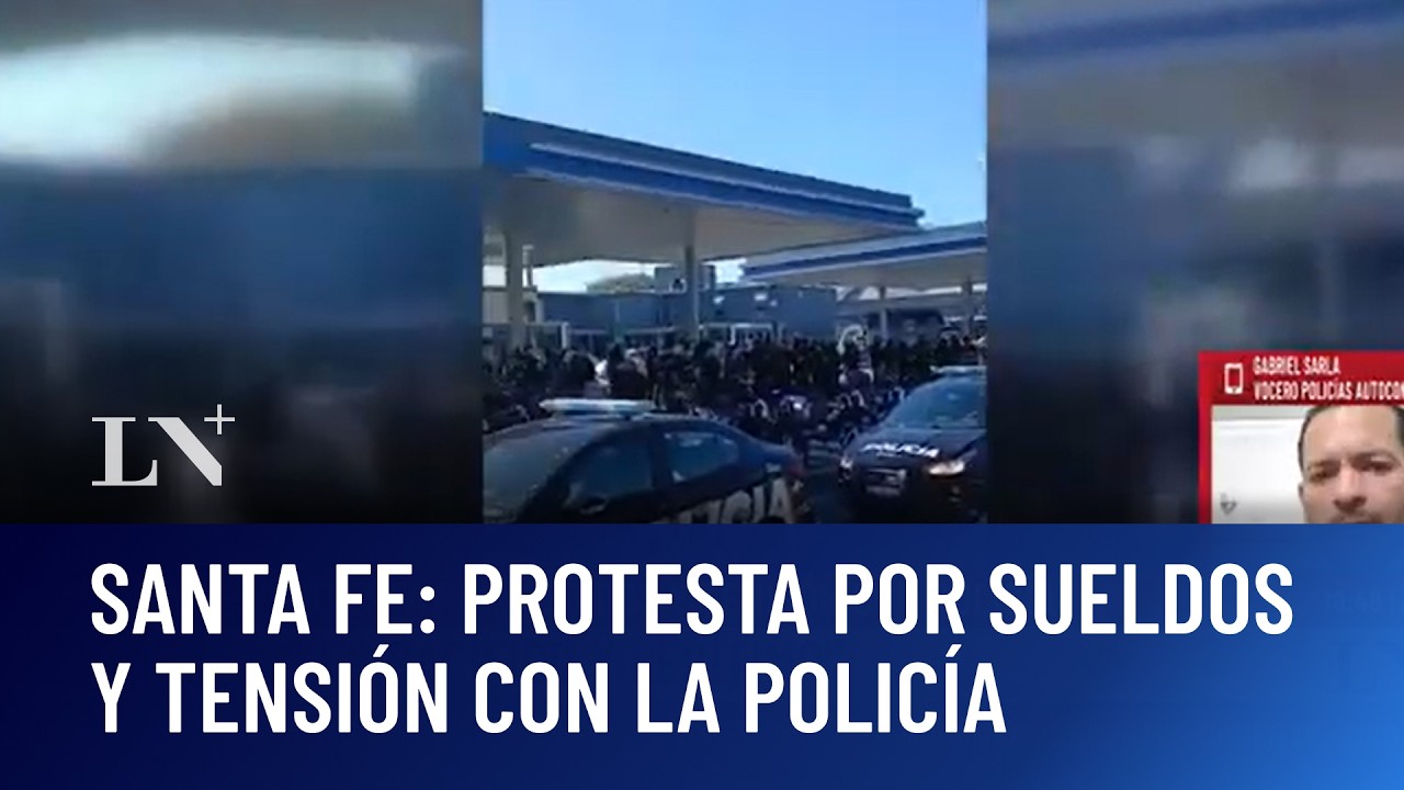 Santa Fe: protesta por sueldos y tensión con la Policía