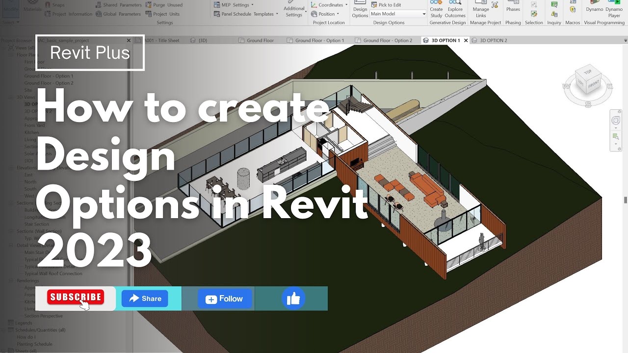 How to create Design Options in Revit 2023