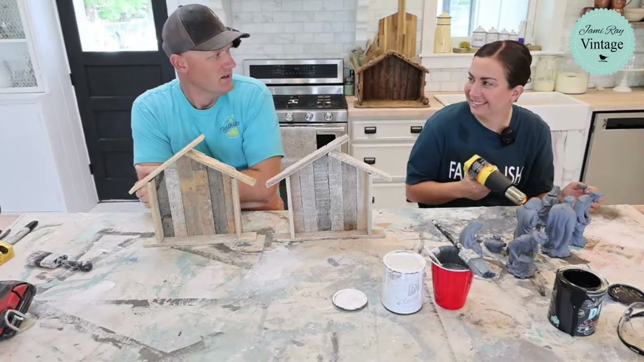 Creating a Nativity Creche From Salvage Lath Waste Not Wednesday