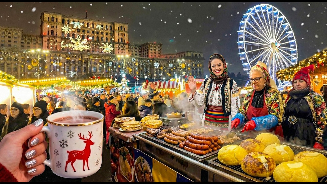 САМЫЙ КРАСИВЫЙ РОЖДЕСТВЕНСКИЙ РЫНОК В МИРЕ 🎄✨ БУХАРЕСТ РУМЫНИЯ 2025 (4K)