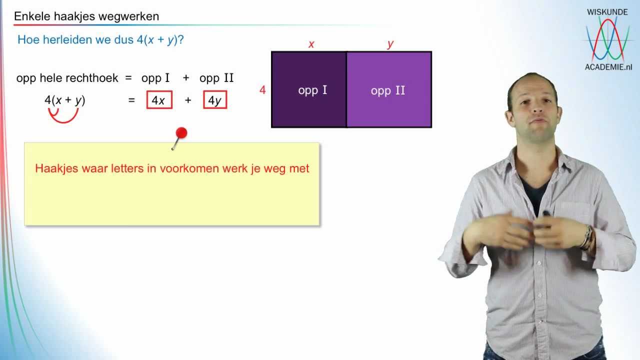 Letterrekenen - haakjes wegwerken - WiskundeAcademie