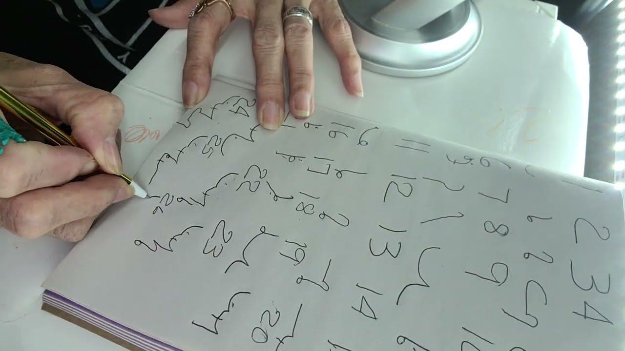 ASMR  Haciendo los números  en Taquigrafia!!