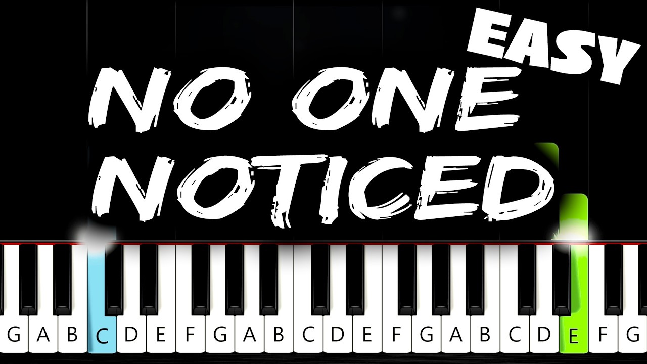 The Marías - No One Noticed - EASY Piano Tutorial