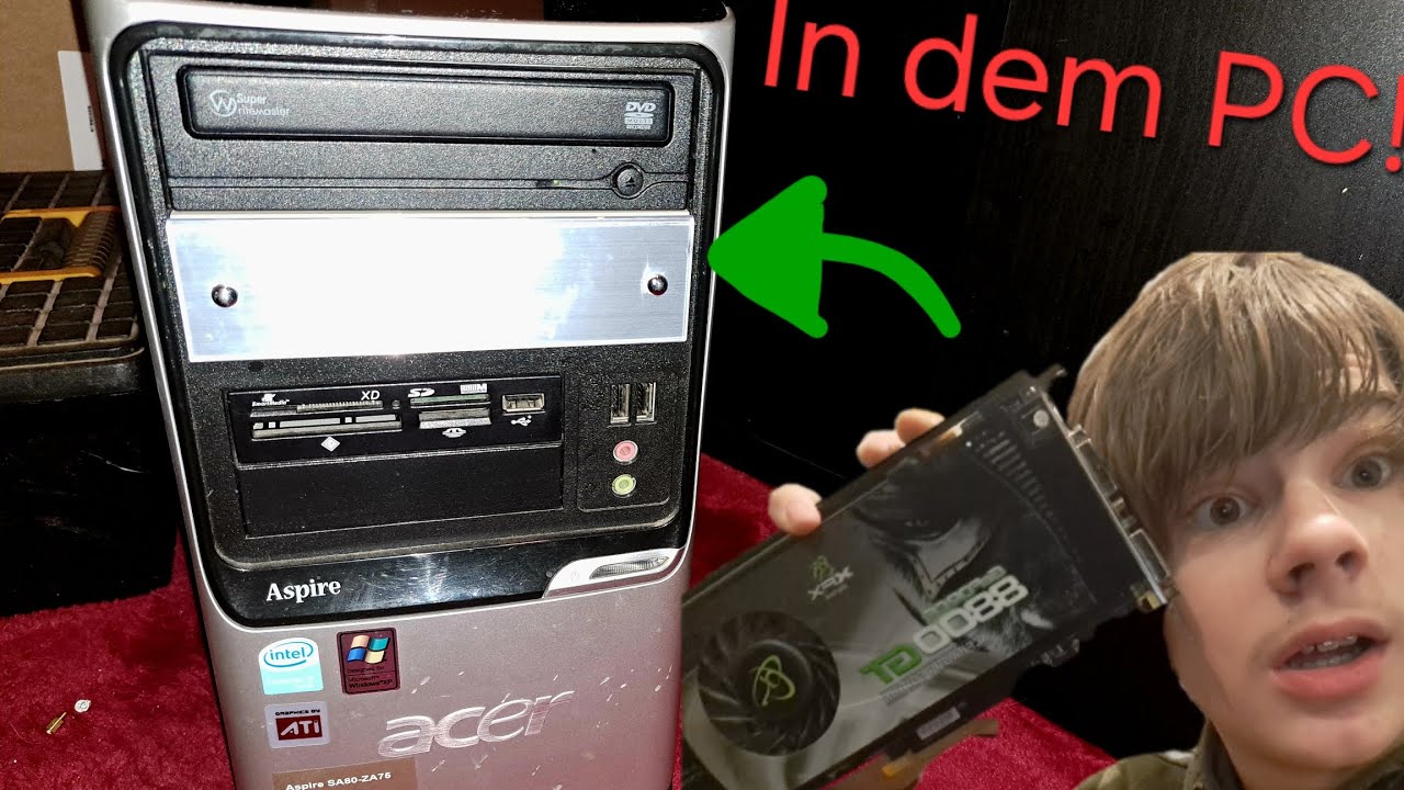 PC mit ein Slot Grafikkarte und RAM gefunden!