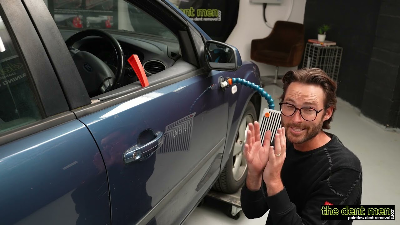 PDR Training - How to repair a door dent ding using Paintless Dent Removal