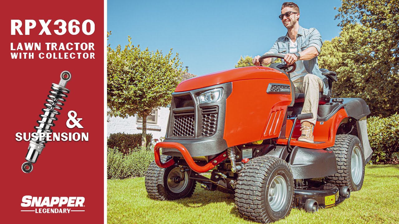 Snapper RPX360 Lawn Tractor with Collector and unique Suspension System