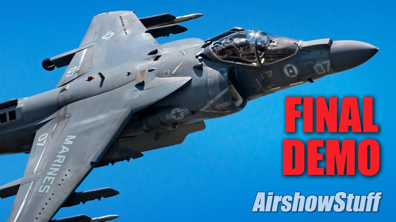 Final USMC AV-8B Harrier Demo! - MCAS Cherry Point Airshow 2024