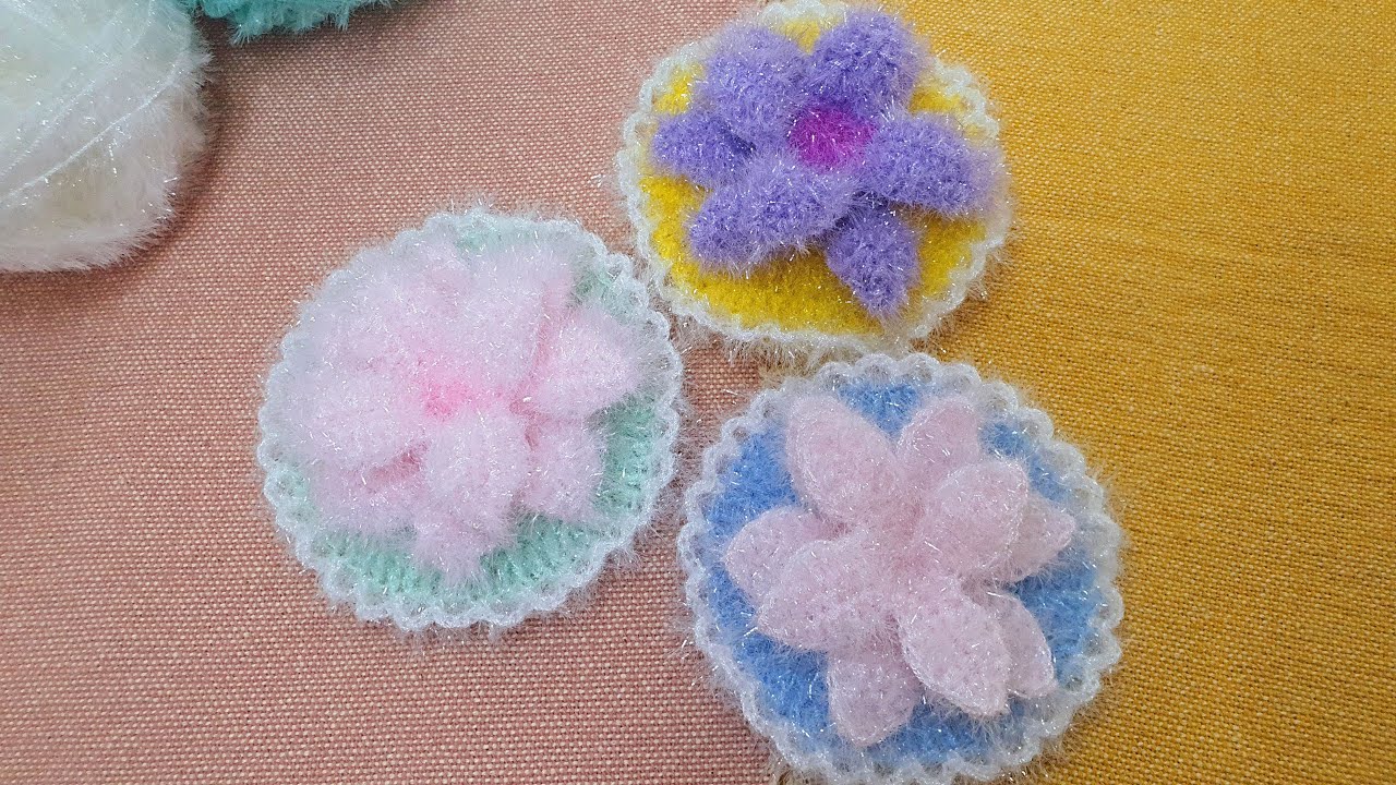별수국 꽃수세미뜨기│코바늘 수세미 Crochet a Flower