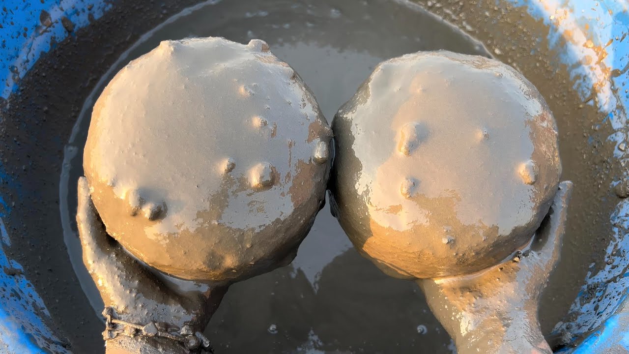 Sand cement water crumbling and dipping crumbling 