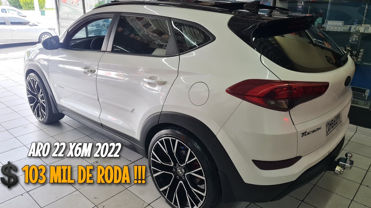 New Tucson GLS Rodas Bmw X6m Competition 2021 Aro 22 + Difusor Escapamento + Fita Néon Led Interna