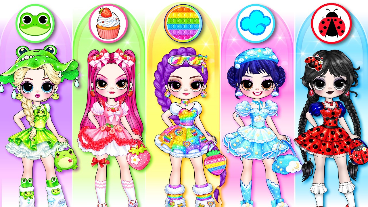 NEW Fashion Glow Up for Huntrix & Disney Princesses — Who Slays It? | DIY Fashion Paper Dolls
