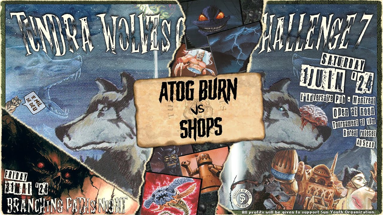 ATOG BURN vs SHOPS, Old School MTG - 5/7 Tundra Wolves Challenge 7 (2024-06-01)