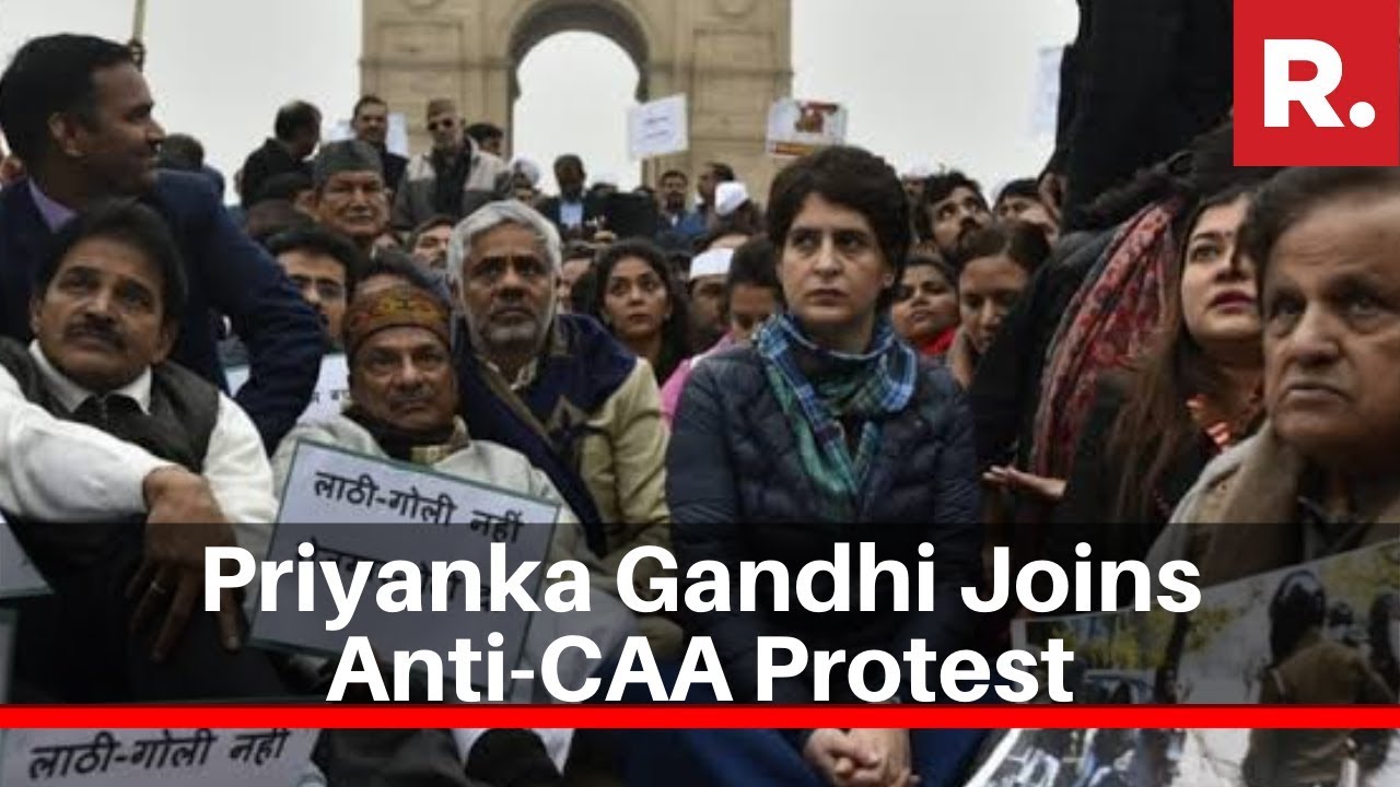 Congress' Priyanka Gandhi Participates In Anti-CAA Protest At Delhi's India Gate