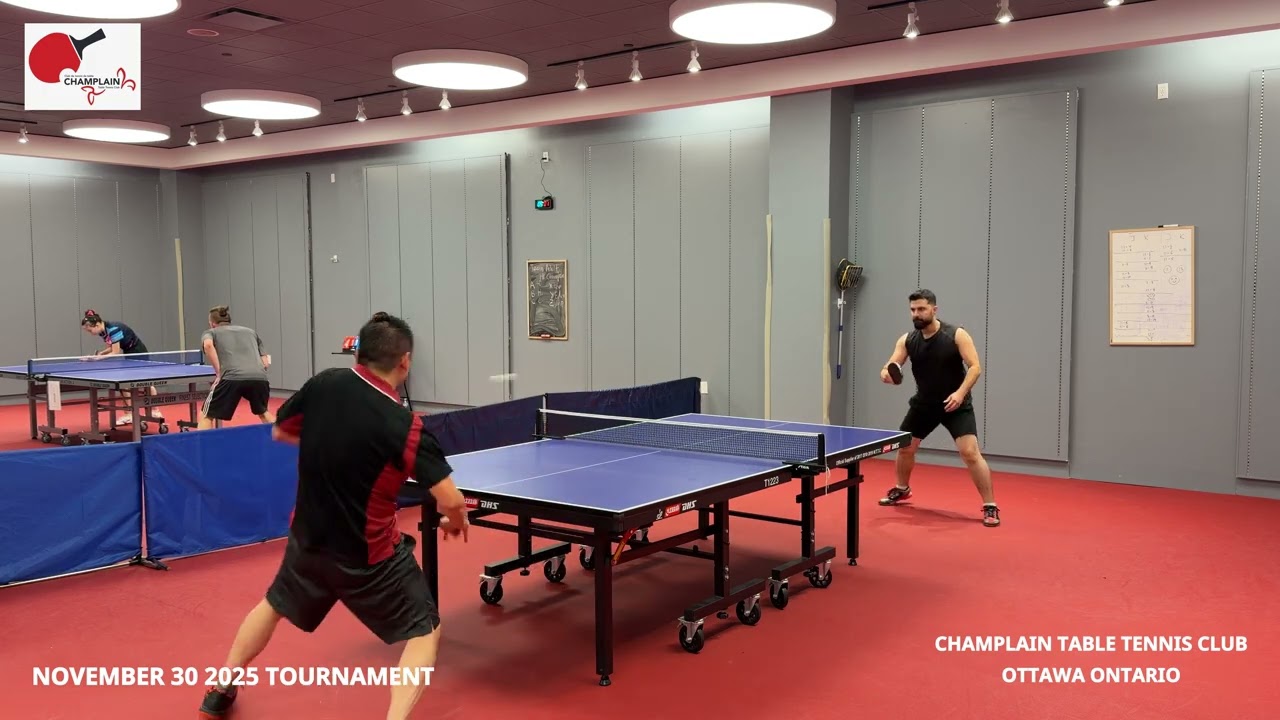 CHAMPLAIN TABLE TENNIS CLUB TOURNAMENT - NOV. 30 2025