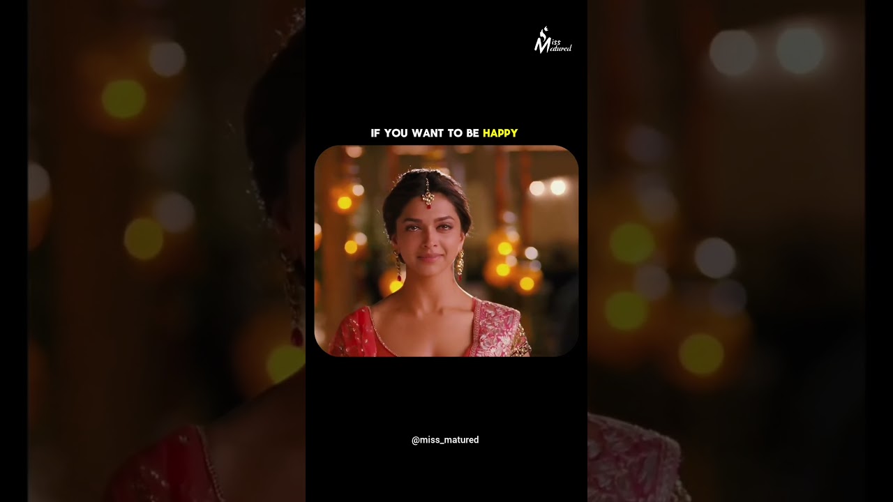 If you want to be happy&hellip;&hellip;Watch till end&hellip; #missmaturedquotes #life #lesson #happy #dont #expect