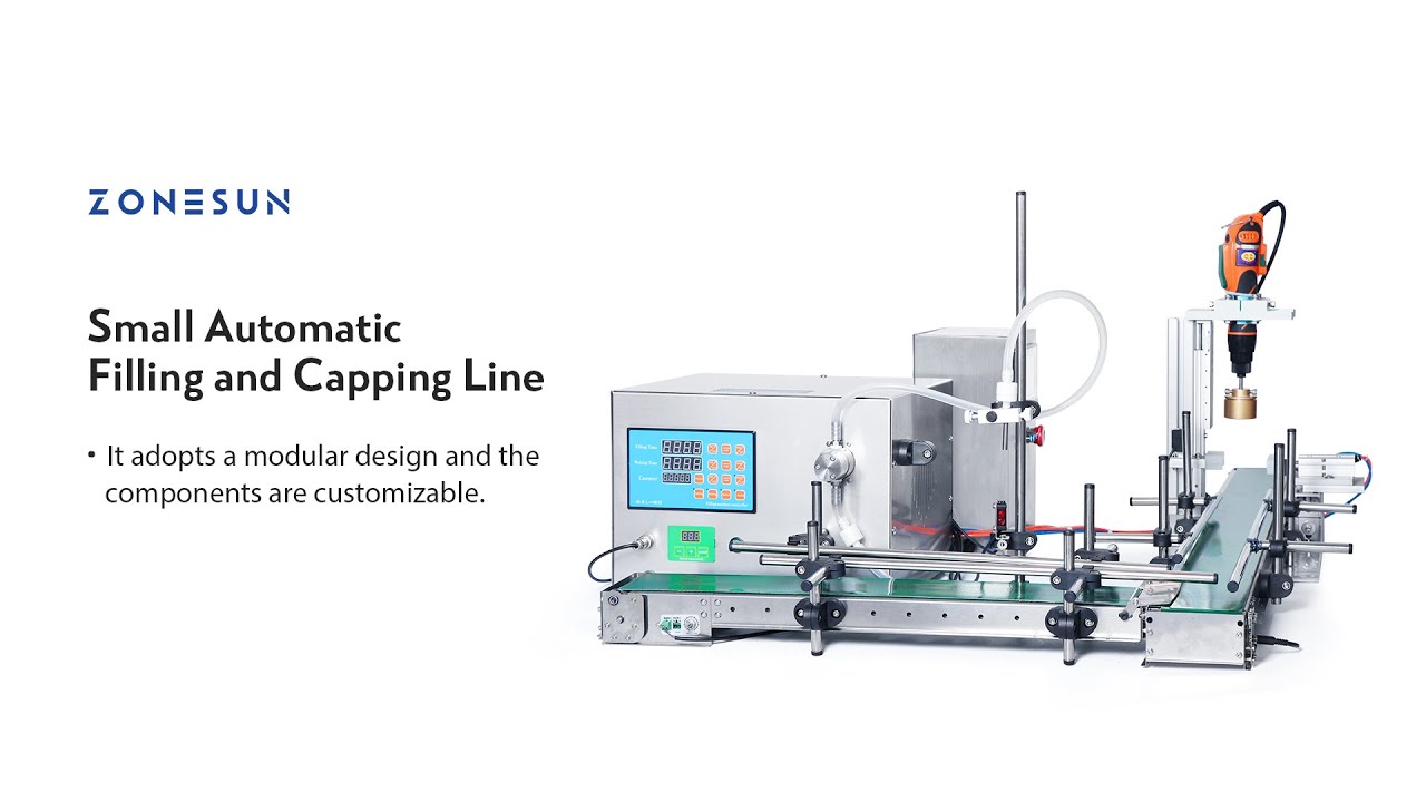 ZONESUN ZS-MPXG1 Small Automatic Magnetic Pump Liquid Filling and Capping Machine
