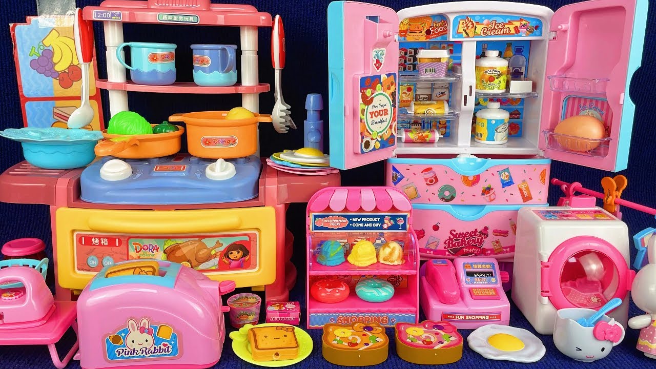 8 Minutes Satisfying with Unboxing Cooking & Refrigerator Play Set Review Toys | ASMR 