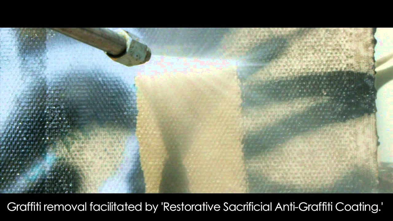 ThermaTech: Restorative Sacrificial Anti-Graffiti Coating In Action (in 300 Frames A Second)