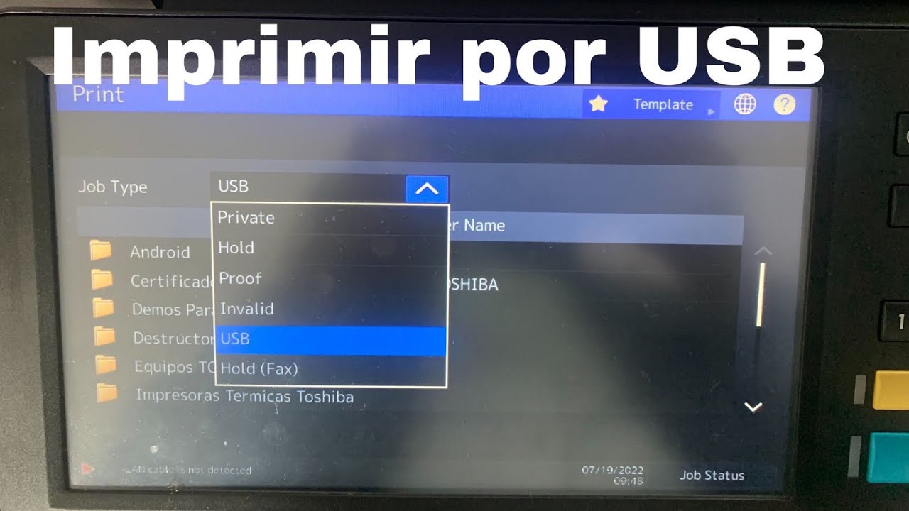 IMPRESION por usb fotocopiadoras Toshiba