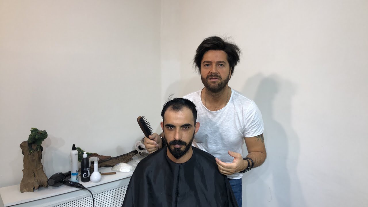 Canlı yayında protez saç uygulaması