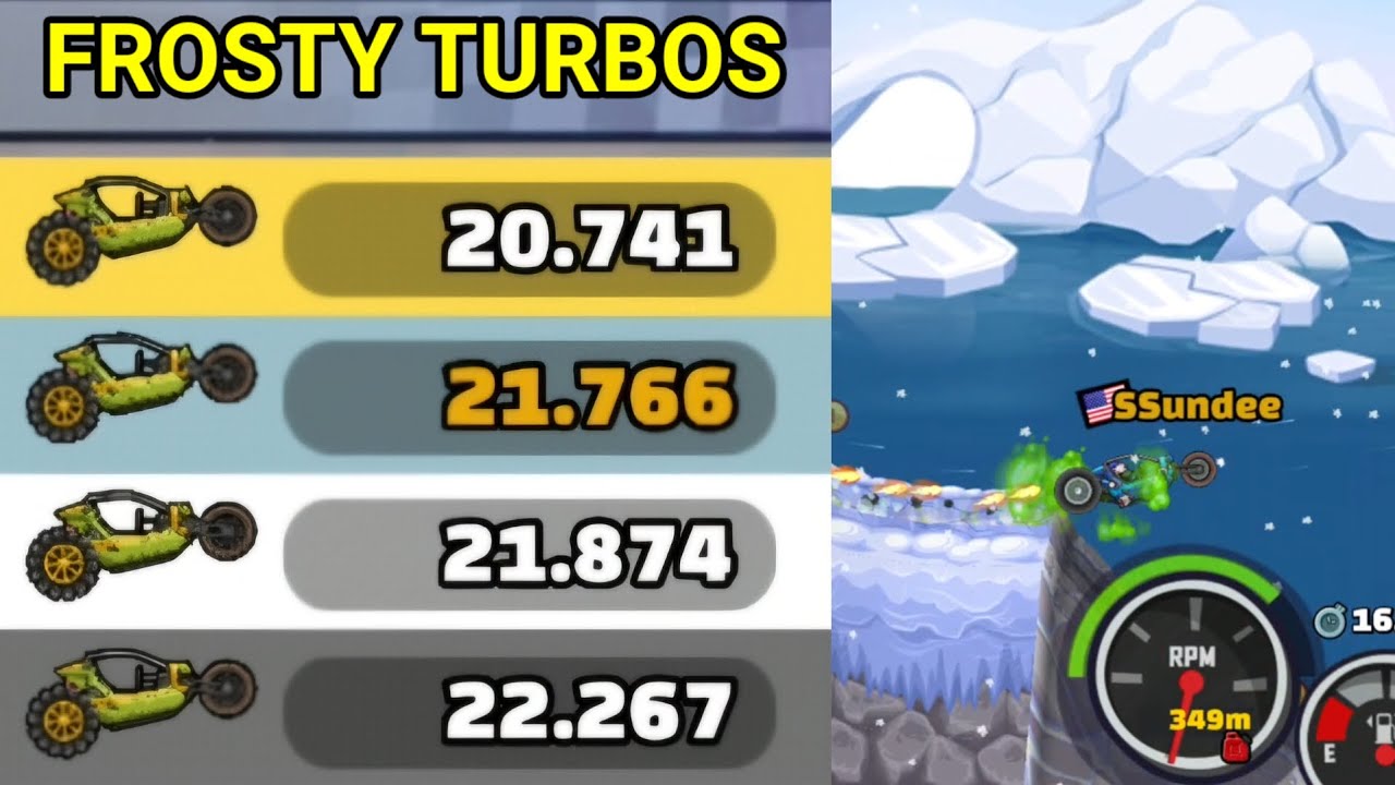 FROSTY TURBOS MAP IN COMMUNITY SHOWCASE - Hill Climb Racing 2