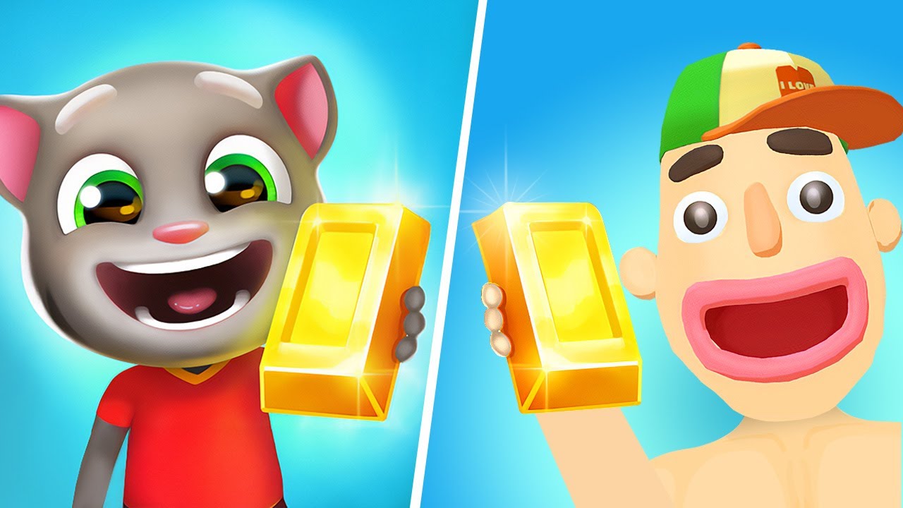 Talking Tom Gold Run VS Sandwich Runner - Tom Gold Run New Update, Talking Tom Cat Gameplay