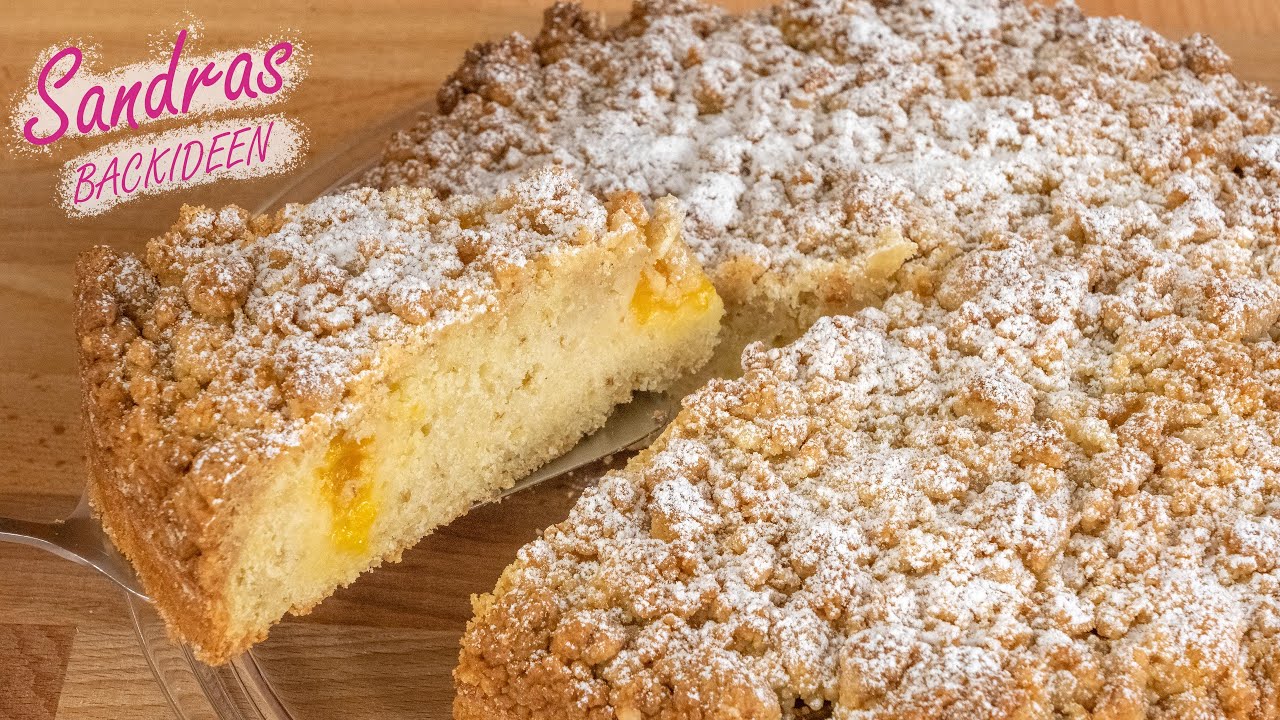 Bester Kuchen der Saison - Mandarinenkuchen mit knusprigen Marzipanstreusel / leckerer Herbstkuchen