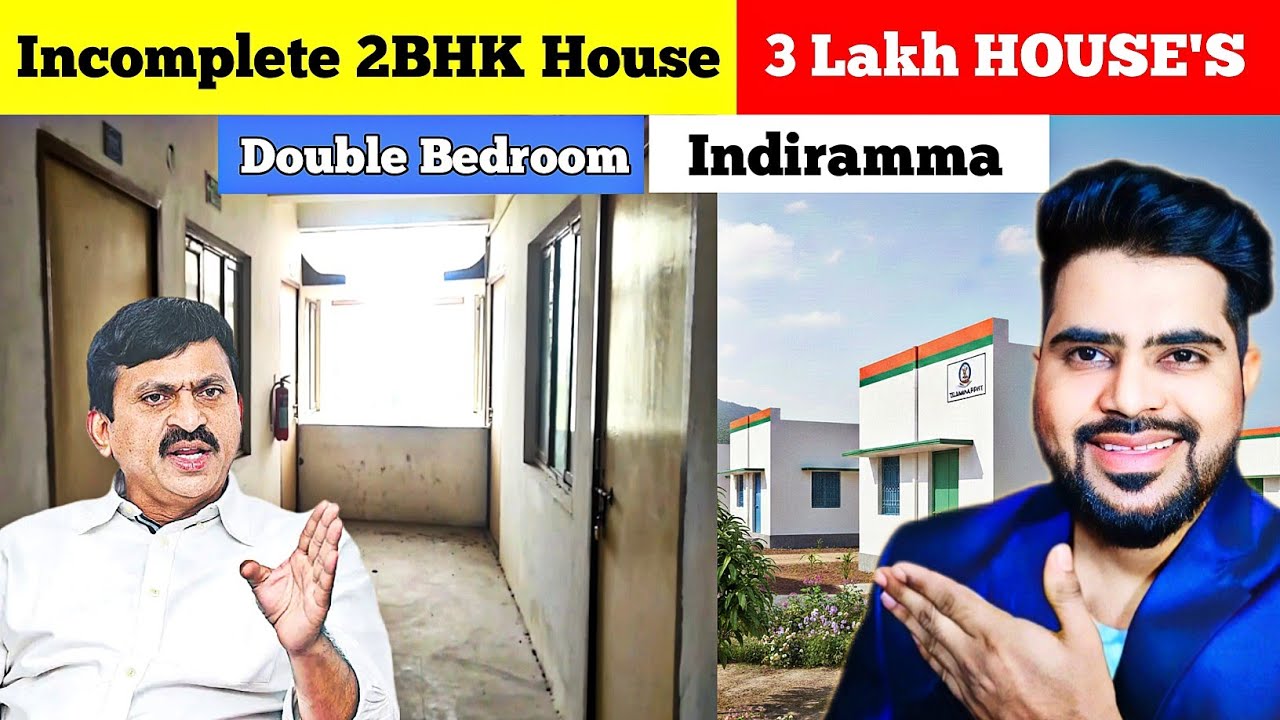 Incomplete Double Bedroom House work Indiramma Illu  2nd Phase April Release  3 Lakh Houses, 