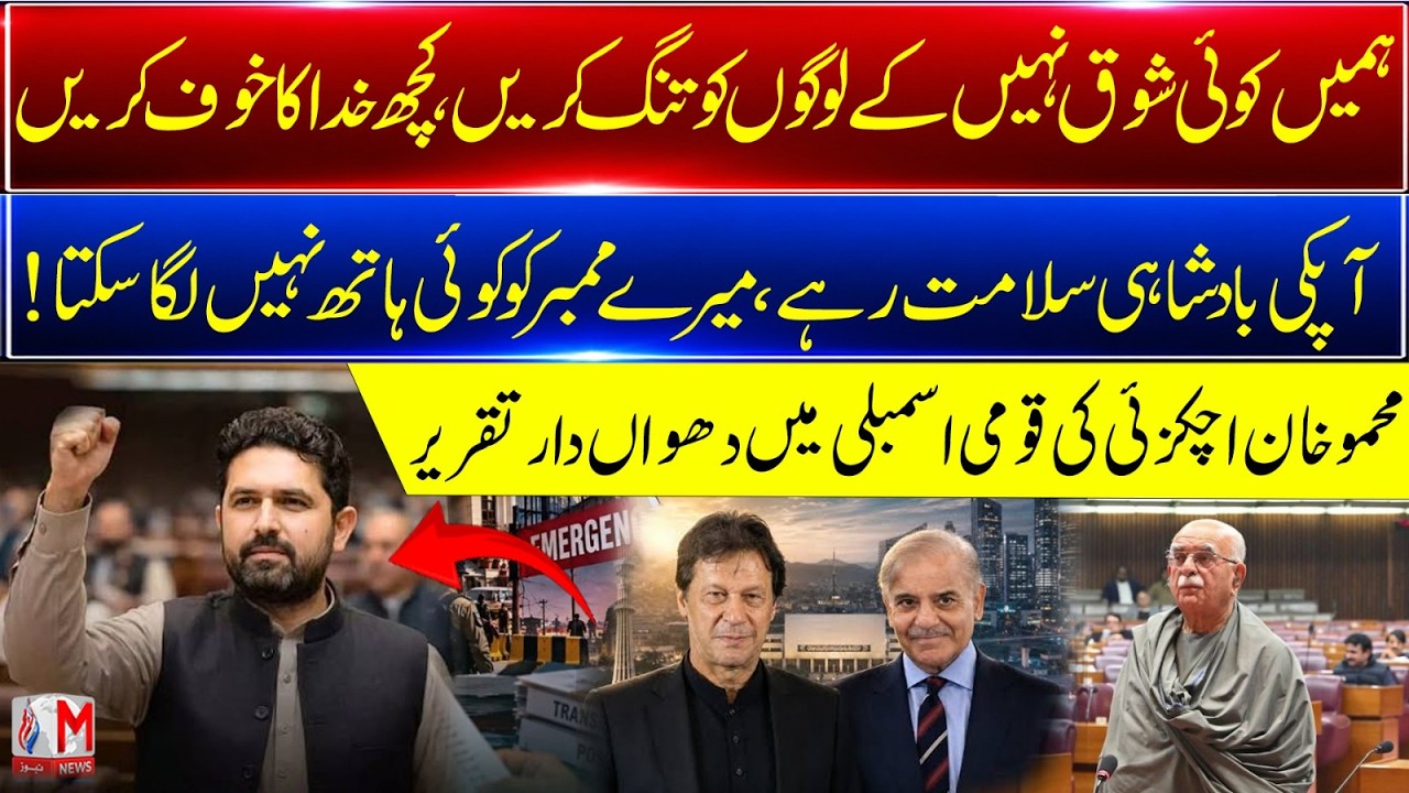 Mehmood Khan Achakzai's Explosive Speech in National Assembly Shocks Government | M News