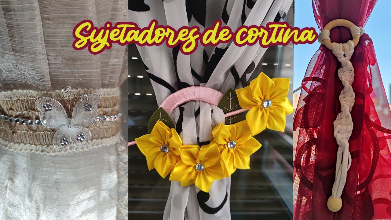COMO hacer SUJETADORES de CORTINAS/ 4 IDEAS