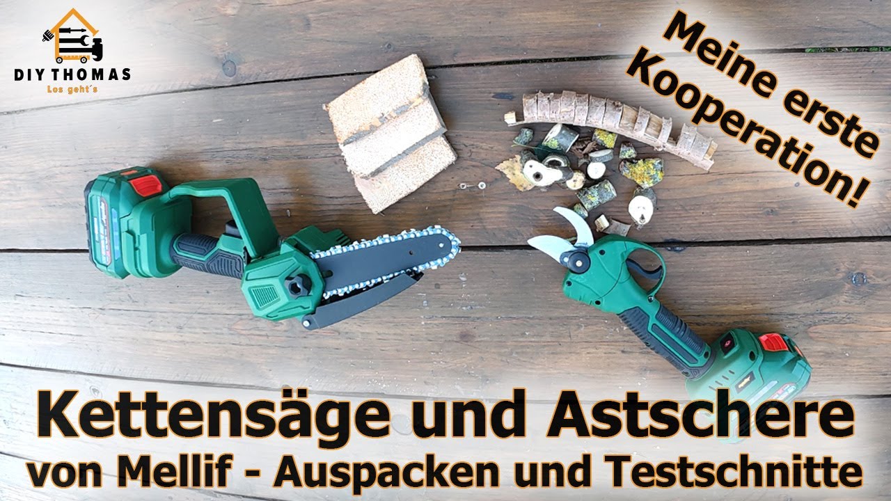 TEST: Akku-Kettensäge und Akku-Astschere von Mellif ausgepackt und getestet - die erste Kooperation