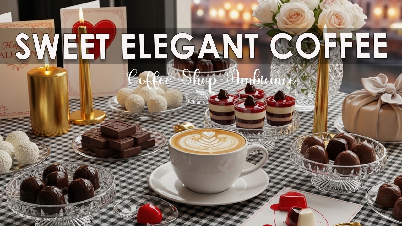Sweet Elegant Coffee 💕🍫 Bossa Nova Piano - Coffee Shop Ambience for Upbeat Moods