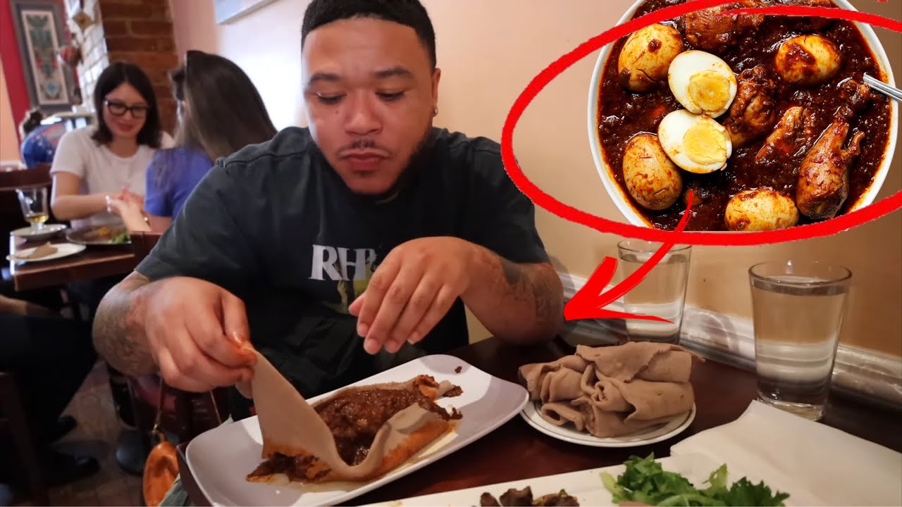 Trying Doro Wat for the first time! | Ethiopian food