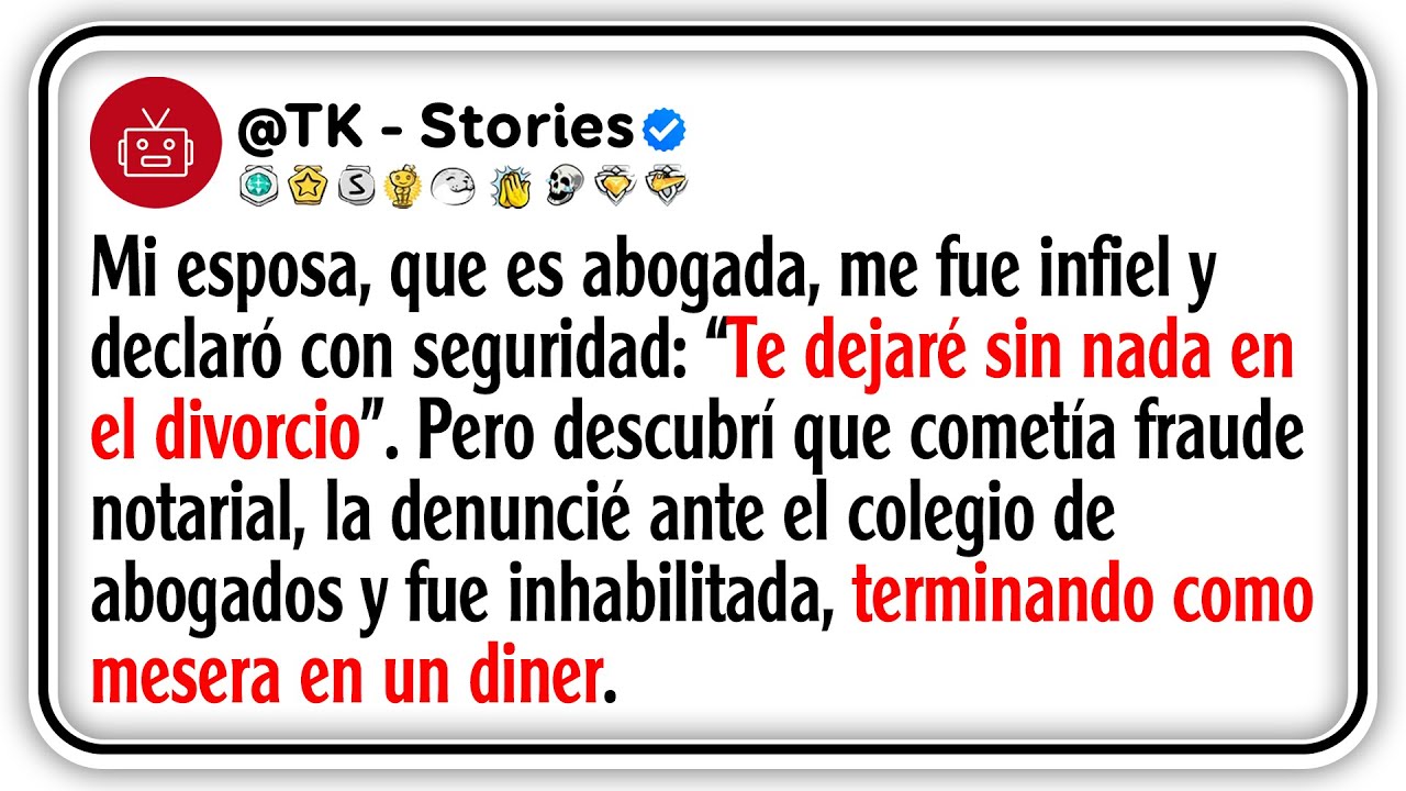 Mi esposa, que es abogada, me fue infiel y declaró con seguridad: “Te dejaré sin nada en el...