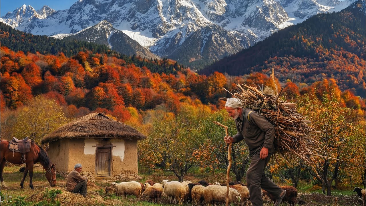 Life of People in an Iranian Mountain Village | Traditional Farming & Herding